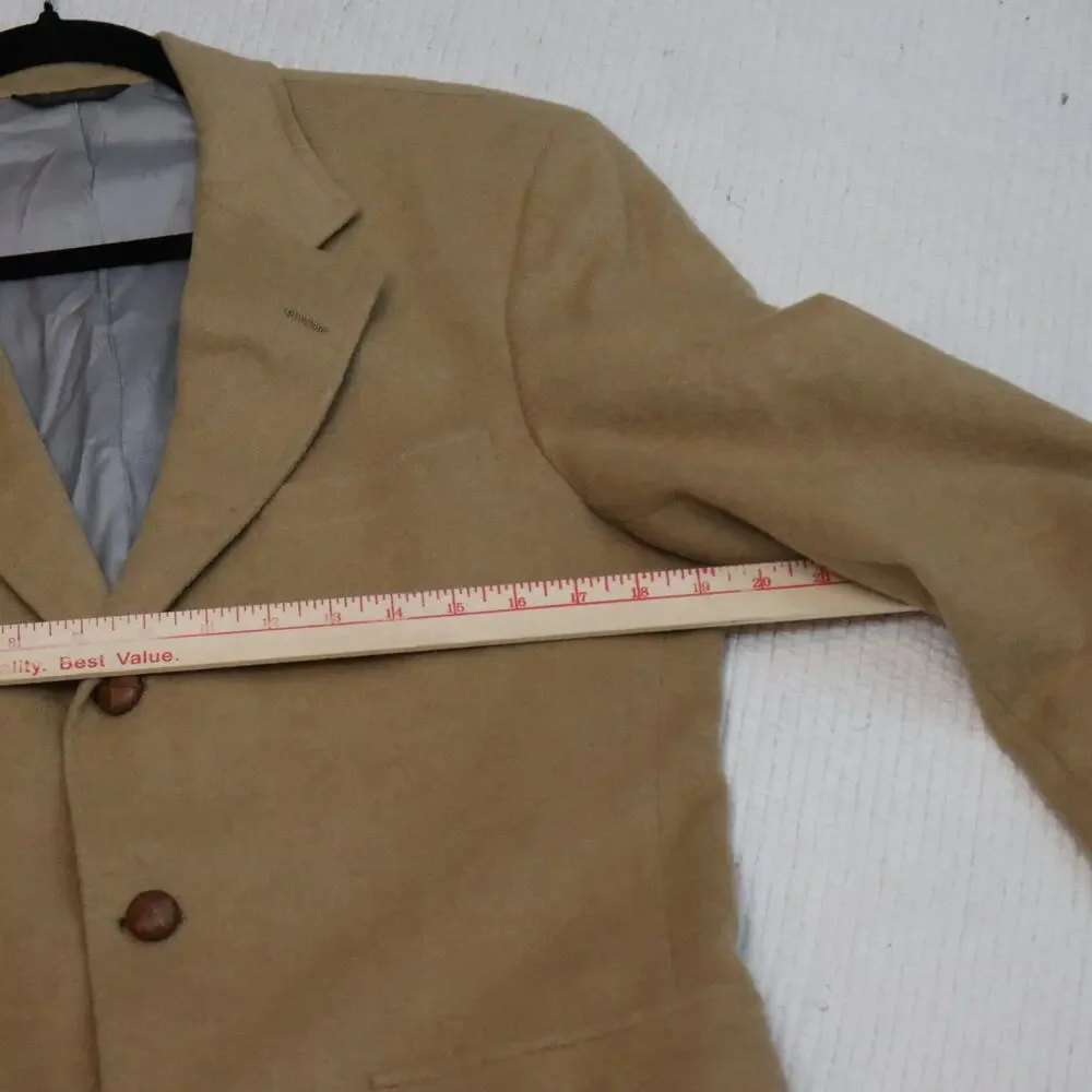 Vintage‎ Corbin Wool Blazer Tan Camel Hair Look Sport Coat 3-Button